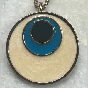 Evil Eye Long Triple Chai Necklace evil charm Engraved in the Back